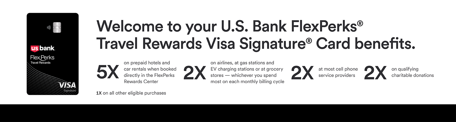U.S. Bank FlexPerks® Travel Rewards Visa Signature® Card benefits